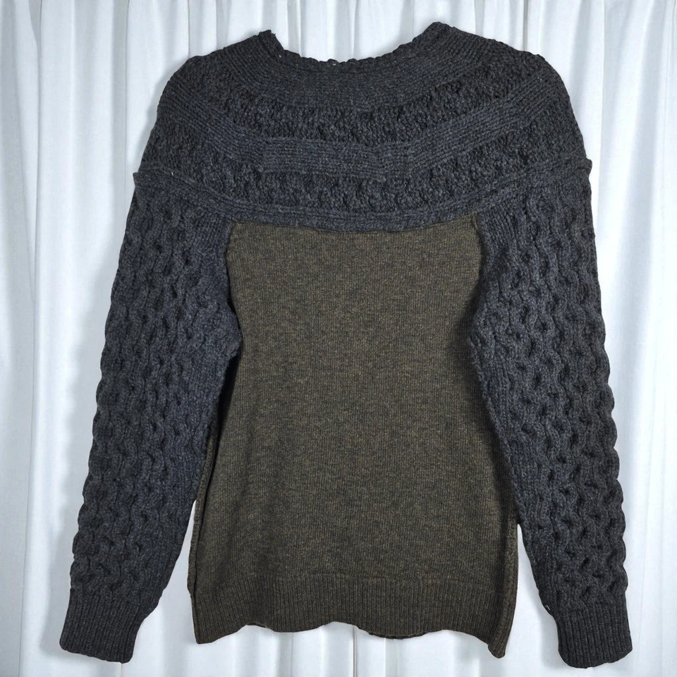 Suéter tejido grueso de lana con flores adornado Lanvin River 2013 diseñador mediano Italia Foto 2 de 4