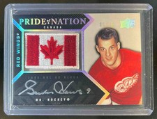 2008-09 Upper Deck Black Gordie Howe Pride of a Nation Auto Patches #/25
