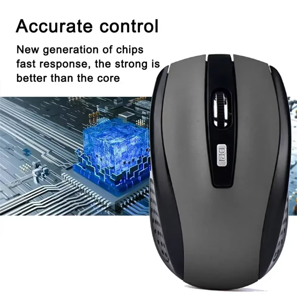 2.4G Wireless Mouse Portable Ergonomics Mouse Mobile Optical Office Mouse Adjust - Image 4 of 4