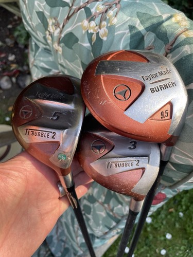 3 X Taylormade Ti Bubble2 woods 1-3-5 Ti Bubble Shafts TM Grips Milton Keynes - Picture 15 of 24