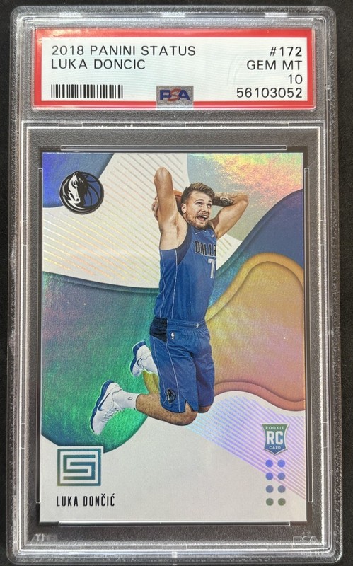 2018-19 Panini Status PSA 10 Luka Dončić #172 RC ROOKIE GEM MINT