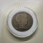 1901 Barber Quarter Silver Coin 25C Circulated Fineness 0.9 Uncertified US Coin