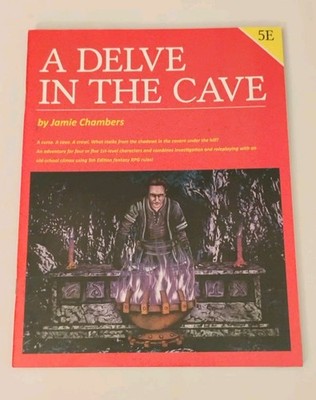 A Delve in the Cave W/Map SIGNED Signal Fire Studios 5e 1st Level Adventure RPG