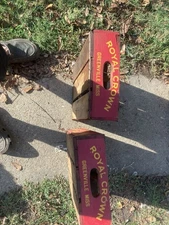 2 Vintage Royal Crown Cola Wood Crates Manufactured In Greenville Mississippi