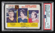 1980 O-Pee-Chee League Leaders Marcel Dionne Wayne Gretzky Guy Lafleur PSA 8 0ll