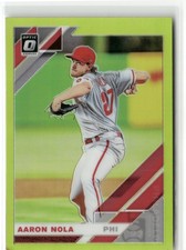 2019 Donruss Optic Aaron Nola Lime Green Philadelphia Phillies #145