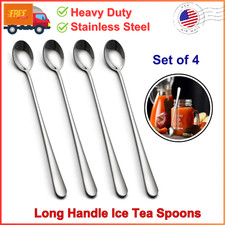 9-Inch Long Handle Iced Tea Spoon Coffee Spoons, Ice Cream Spoon Stainless Steel