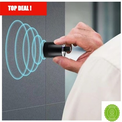 Water Leak Detector Sound Alarm for Pipe Leak Detection ABS Black