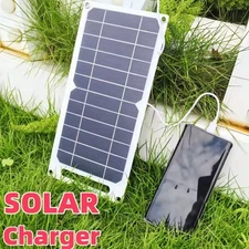 USB Solar Panel Power Bank for Outdoor Camping Hiking Phone Charger 5V Portable