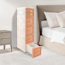 Slim Storage Organizer, Narrow Storage Cabinet with Movable Wheels, Slim Bathroo