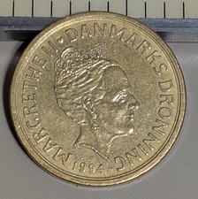 1994 Denmark 10 Krone Circulated KM# 877