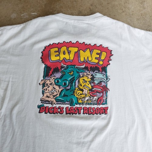 Vintage 90s Dicks Last Resort Eat Me Shirt Tourist Restaurant Shirt Size XL
