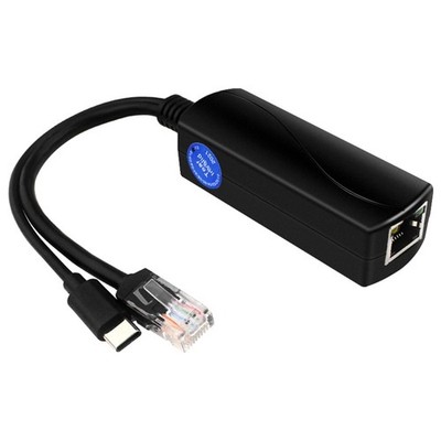 Gigabit PoE Splitter Type-C IEEE 802.3af 10/100/1000Mbps Power over Ethernet