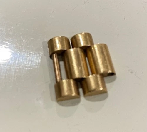 Two  Vintage 18k Gold Genuine Rolex 16.2mm/16.3mm links for Men's President Band