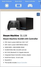 Valve Steam Machine 512GB Gaming PC + Steam Controller PRE-ORDER