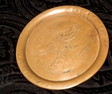 Vintage Copper Johnnie Walker Striding Man Advertising Tray