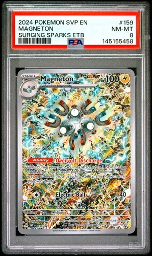 2024 POKEMON SVP EN-SV BLACK STAR PROMO #159 MAGNETON PSA 8