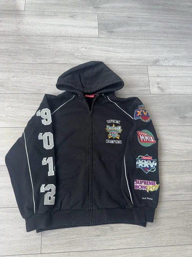 Sweat à capuche zippé Supreme Playoffs noir petit neuf en main envoi rapide
