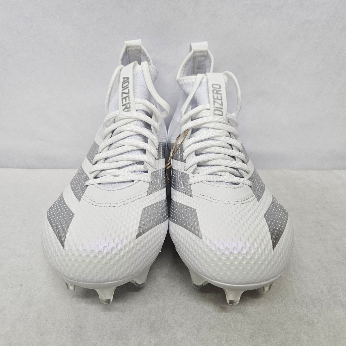 Adidas Adizero Impact Football Cleats White / Silver Metallic Sz