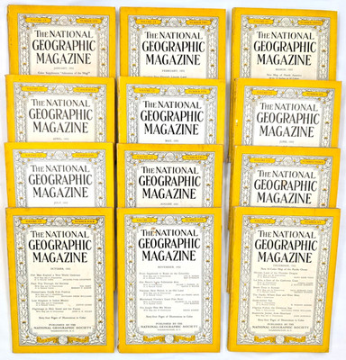 Vintage 1952 National Geographic Magazines and Map Supplements - Your Choice!