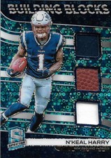2019 Panini Spectra Building Blocks Materials Neon Blue N'Keal Harry Jersey /50