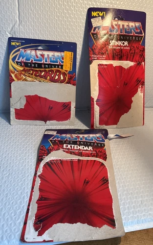 Vintage Masters of the Universe (MOTU) Original Card Backs 1980s – Lot of 3