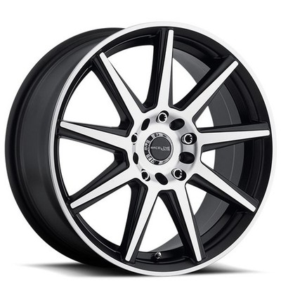 Raceline Wheels 144M Storm 17x7.5 Gloss Black with Machined Face (4pcs) A2