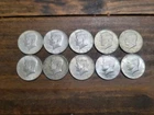 (10) 40% Silver Kennedy Half Dollars 1965-1969 $5 Face Value Constitutional -A17