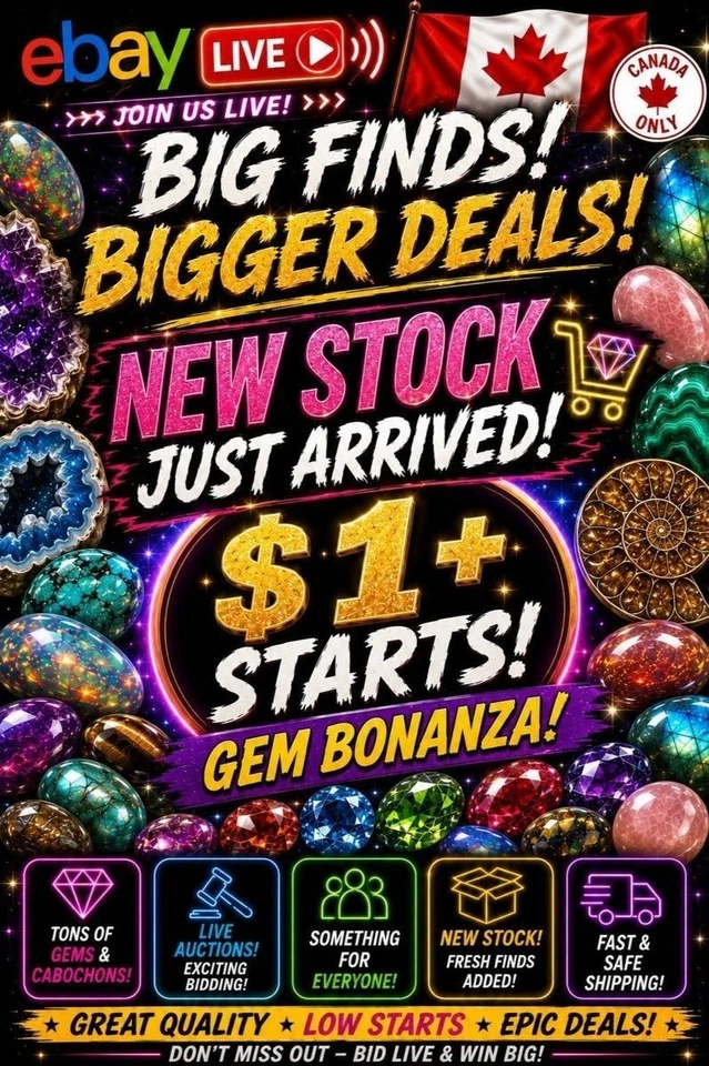 NEW STOCK JUST ARRIVED • $1+ STARTS • Gem Bonanza!