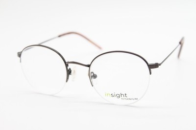 NEW INSIGHT TITANIUM MOD. 3008 C01 BROWN BLACK AUTHENTIC EYEGLASSES 47-21