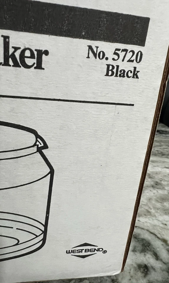 West Bend Quick Drip 5720 NIB Replacement 10-Cup Carafe Vintage Black Brand New - Image 3 of 4
