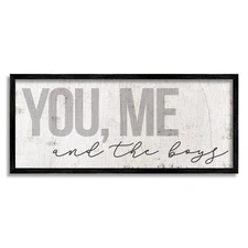 You Me & The Boys Family Framed Giclee Art, Design by Lil' Rue