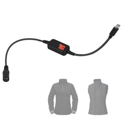 9V Heated Jacket Battery Step-Up Adapter 7.4V 8.4V Cable TypeC DC3.5/4.0mm