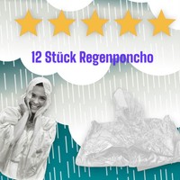 12 StüCk Notfallponcho Blau Regenponcho Einweg Regencape Regenjacke Regenschutz