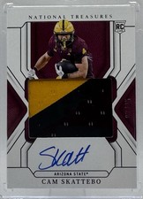 2025 National Treasures #70 Cam Skattebo 3-Color RPA Purple Auto / 25 - AZ ST