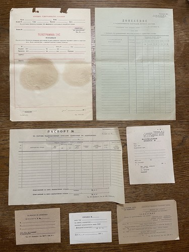 SOVIET COLD WAR CHERNOBYL STATIONARY ORIGINAL - USSR LOT