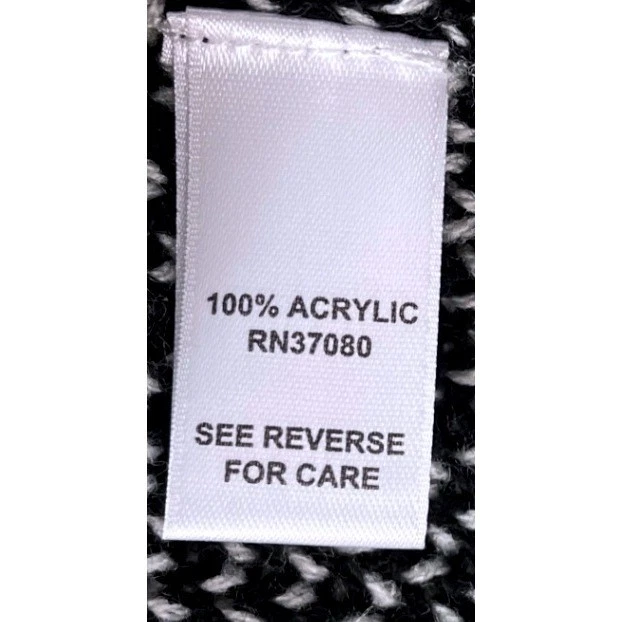 Женский кардиган Cato XL черный белый с открытой передней частью из акрила - Изображение 4 из 4