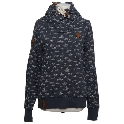 Naketano, Kapuzenpullover, Größe: M, Blau/Weiß, Baumwolle/Polyester #nRO