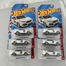 2026 Hot Wheels 2018 HONDA CIVIC TYPE R LOT OF 5 White Night speed 11/250