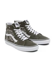 Vans SK8-HI (PEACE PAISLEY) 10 US GRAPE LEAF/TRUE WHITE