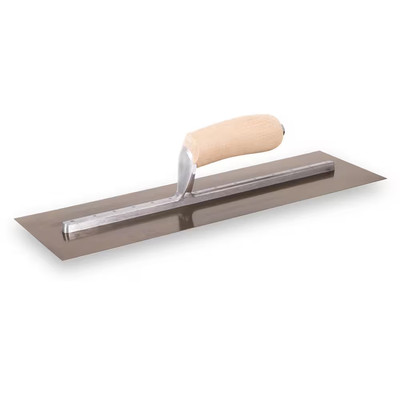5 In. X 16 In. Curry Style Golden Stainless Steel Trowel with Camel Back Wood Ha