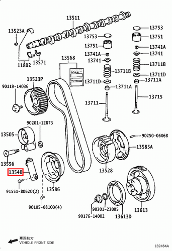 Genuine LandCruiser HDJ78 HDJ101 HDJ100 Timing Belt Idler Tensioner Pulley kit - Picture 15 of 16