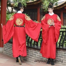 Ancient Hanfu Men Chinese Traditional Dragon Robe Wedding Clothes Ming Dynasty