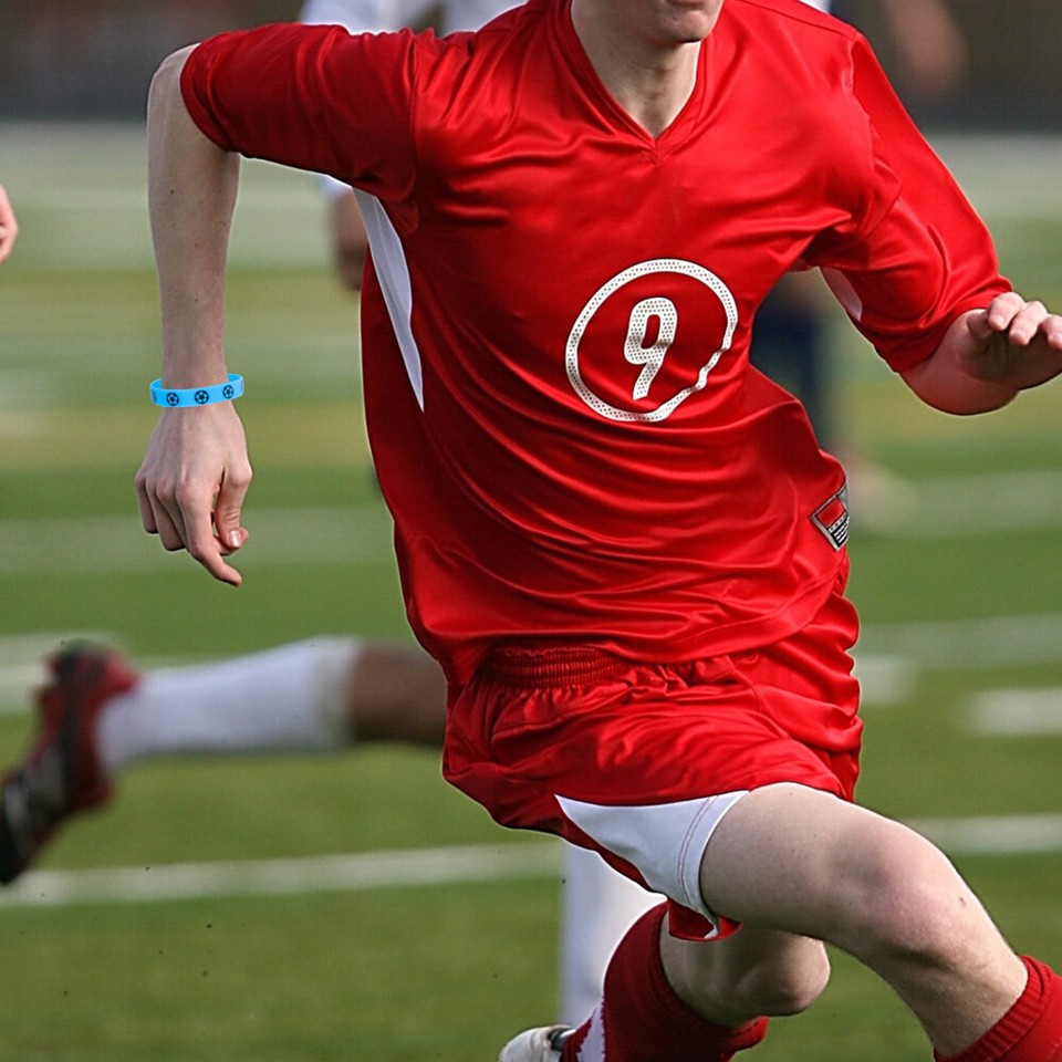 8 Pcs Chic Football Wristband for Sport Theme Bracelet Men's Wristbands