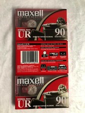 Lot of 3 Maxell UR 90 Minute Blank Audio Cassette Tapes Normal Bias New Sealed