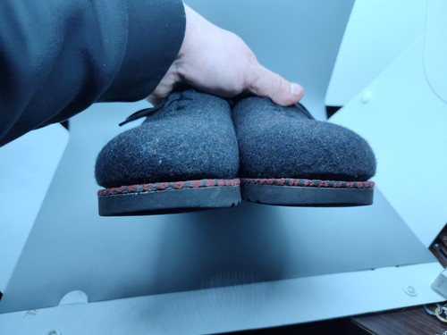 Wild N’ Wooly by Stegmann Lace Up Black Felt Wool Shoe Sz 6 Women's *READ* - Picture 10 of 15
