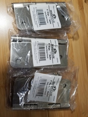 (3) Design House 202549 4x4 Gleitlager 1/4" Radius Ecke Einsteck Türscharnier S - Bild 1 von 3