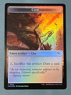 MTG Clue (0014) // A 0041 Double-Sided Token Foil Karlov Manor MKM | eBay