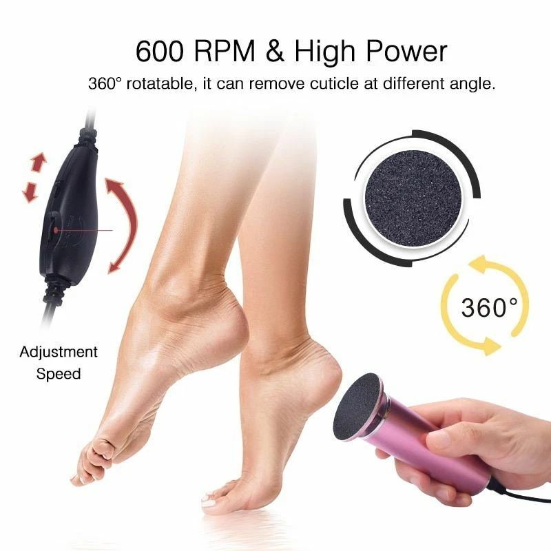 Electric Pedicure Foot File Heels Remove Dead Skin Callus Remover Clean Machine - Image 2 of 4
