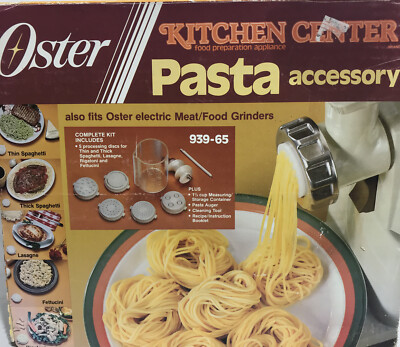 Vintage OSTER Kitchen Center Pasta Accessory Kit 939-65 New in